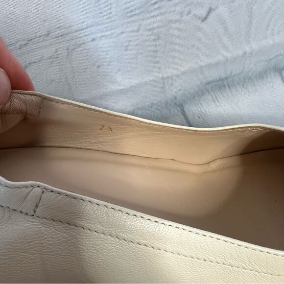 NEW Everlane bone ivory supple leather chunky block Day heels size 7.5 - Picture 6 of 11